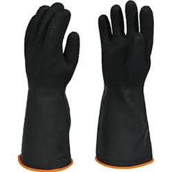 Black rubber glove